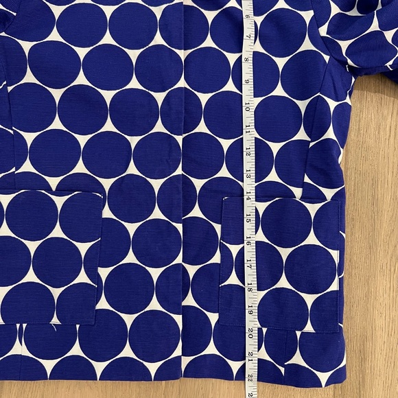 Boden Blue and White Blazer with Geometric Design - Picture 8 of 8